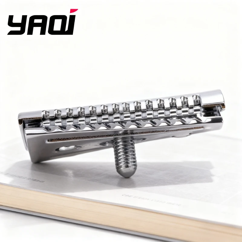 

YAQI Профессиональная мужская двусторонняя наклонная безопасная бритвенная головка - аксессуар для бритья цвета хром