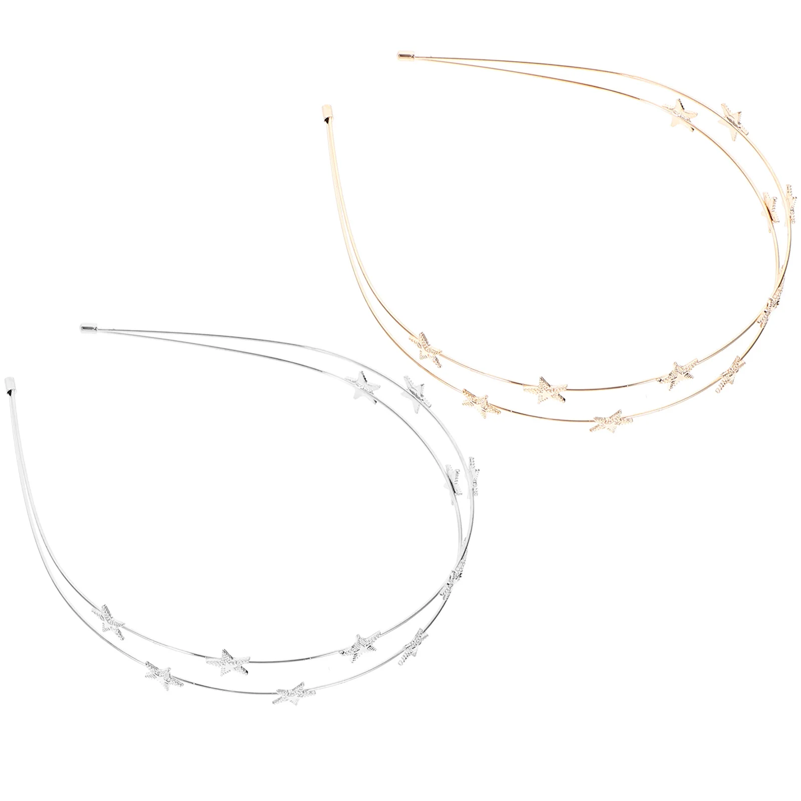 

2Pcs Star Headbands Women Metal Hair Accessories Wedding Bride Hairbands for Prom Party Hair Bands Womens Headband