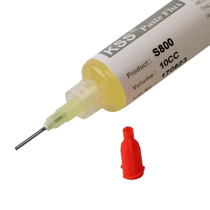 2pcs/lot Soldering paste Flux Welding Flux for soldering smd Bga flux Dispensing needle KSS S800 10CC Flex glue Welding Flux