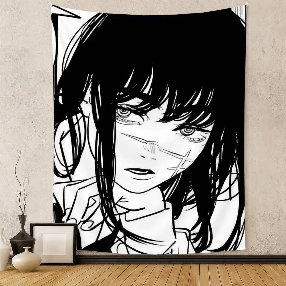 Anime C-Chainsaw M-Man Mitaka Asa Flag Digital Printing Banner for Garage Wall Out Door