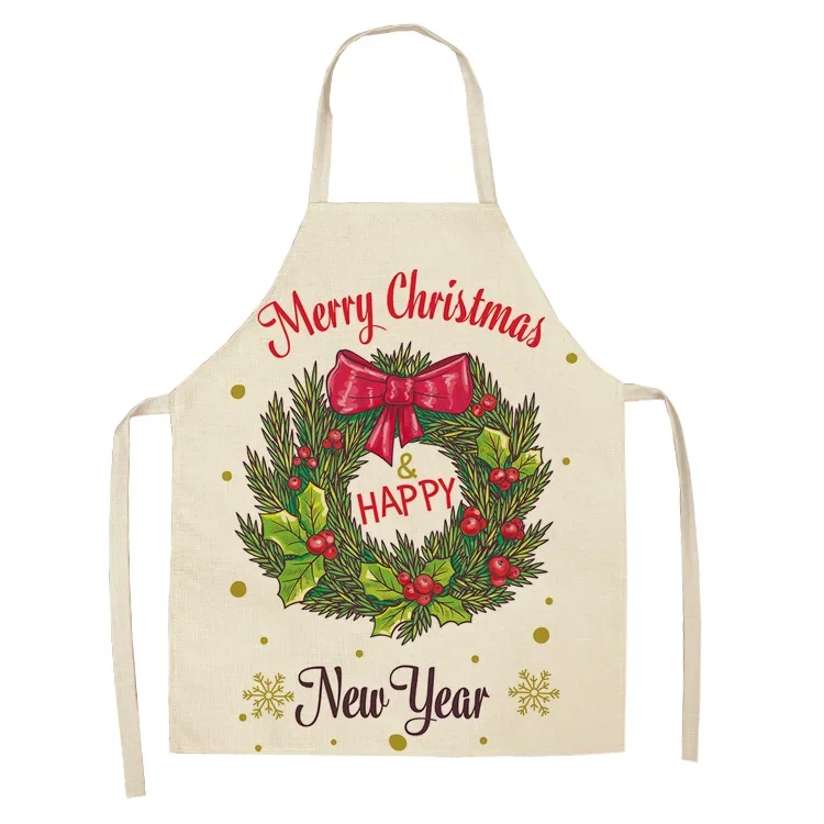 1 Pcs Christmas Kitchen Aprons for Woman Xmas Decoration Aprons for Kids Adults Women Men Dinner Party Cooking Apron