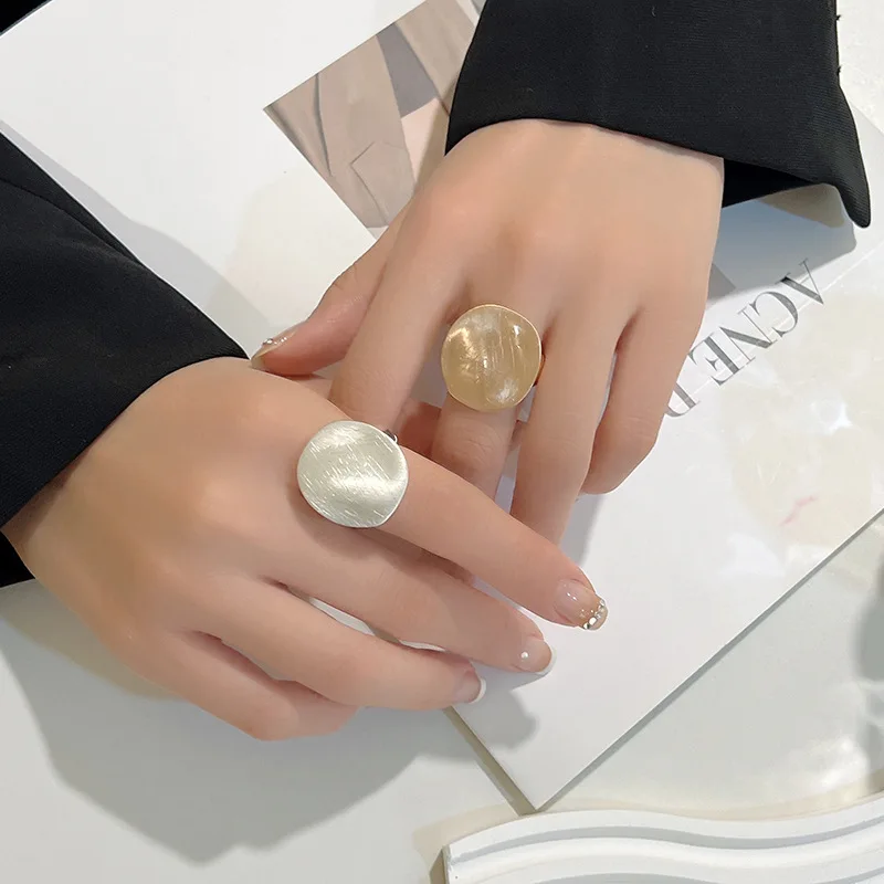 Vintage Accessories Round Geometric Rings Trending Products Jewelry For Women Goth Drop shipping Korean Fashion