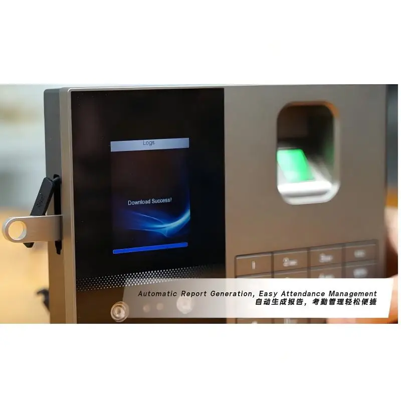 FS02 Macchina per la presenza di riconoscimento facciale Schermo da 2,8 pollici Orologio per impronte digitali Palmprint Auth U-disk Generazione diretta di rapporti