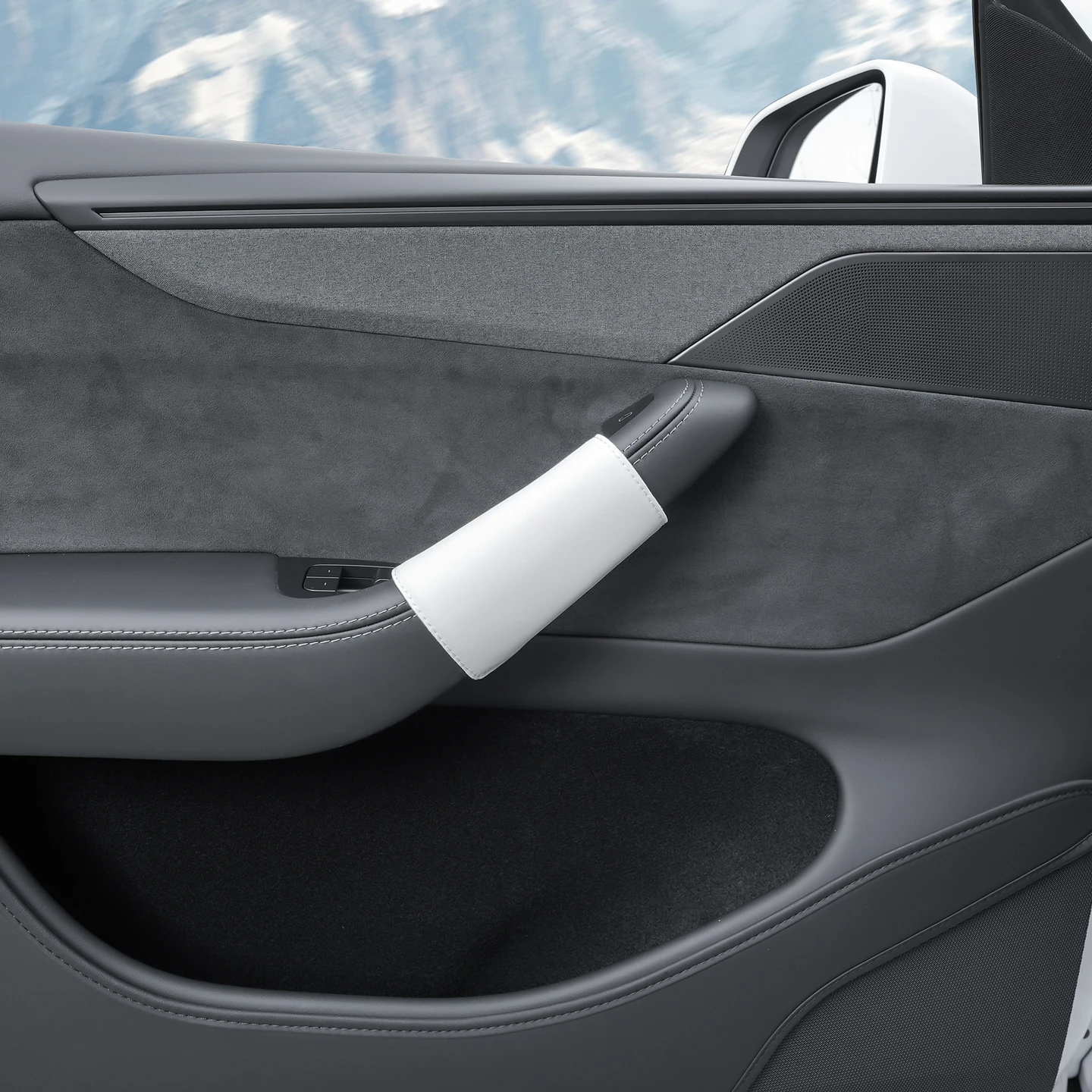 For Tesla Model Y/3 Model YL Front and Rear Door Handle Protective Covers, Inner Door Handle Pads, 2pcs