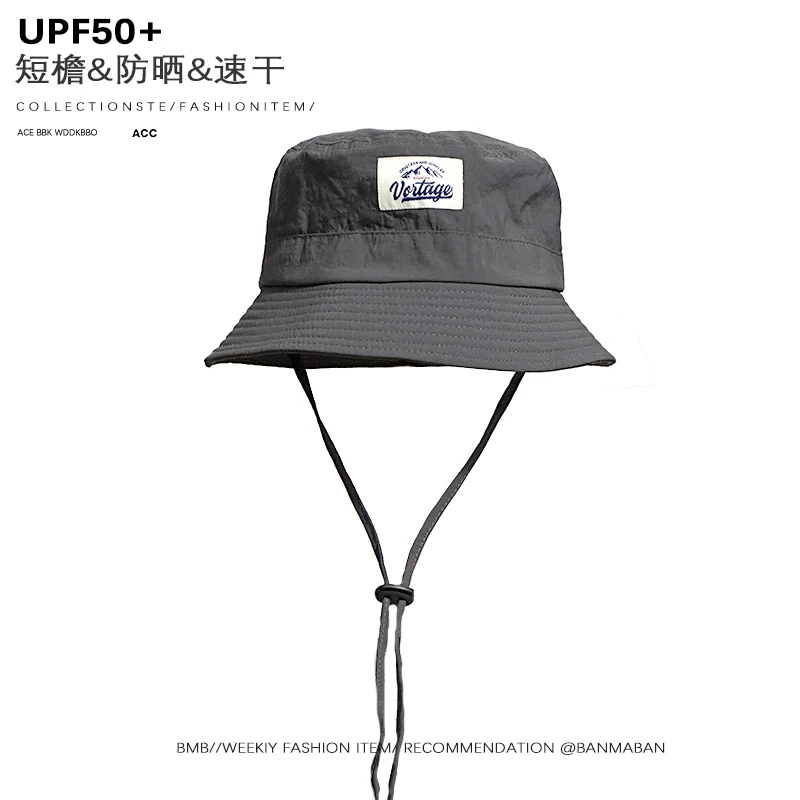 Bucket Hat Short Brim Summer Thin Quick-Drying Outdoor Alpine Cap Small Head Circumference Men\'s and Women\'s Sun Hats