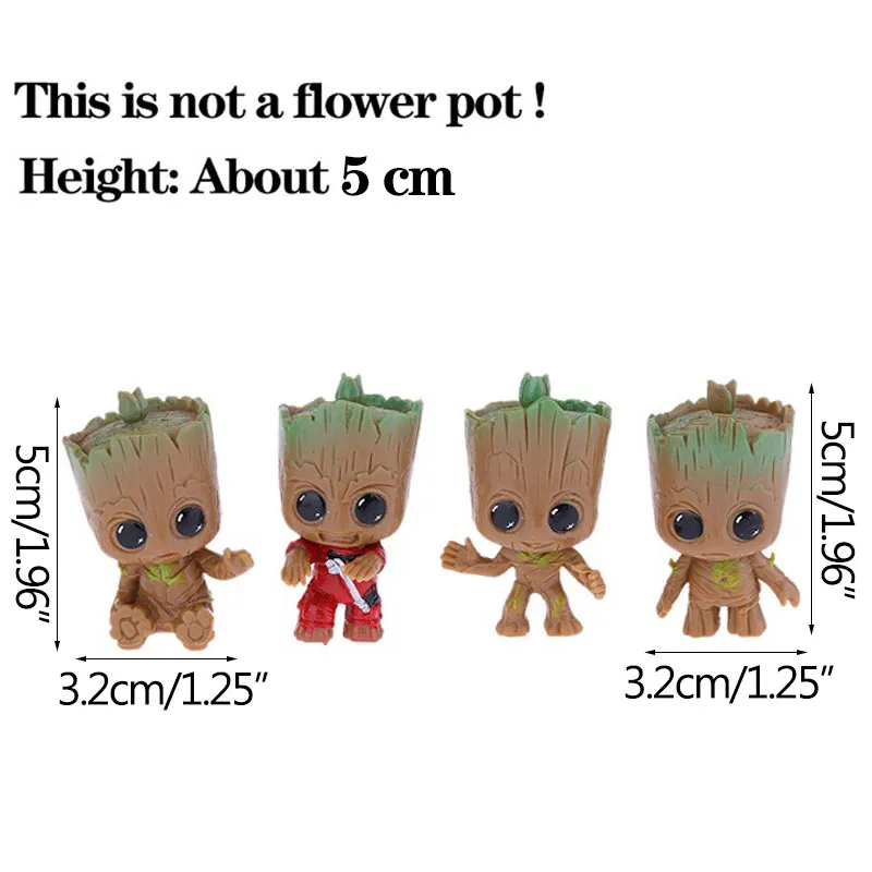Woondecoratie Ambachten Miniatuur Model Kantoor Desktop Display Cartoon Groot Beeldjes Handwerk Decor Boom Man Ornament 5CM