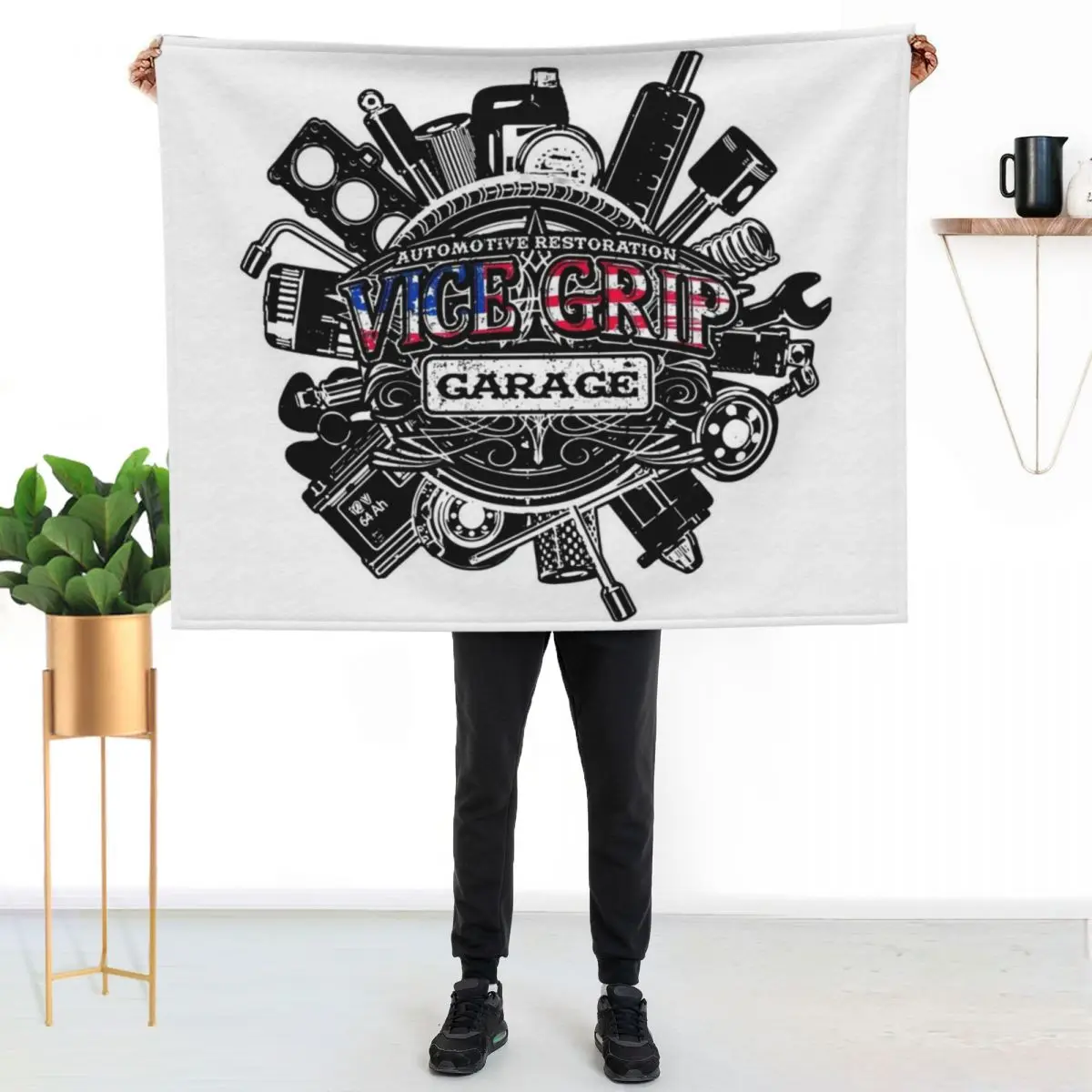 Vice Grip Garage Throw Blanket Plush Hairys Custom Luxury for babies Shaggy Blankets