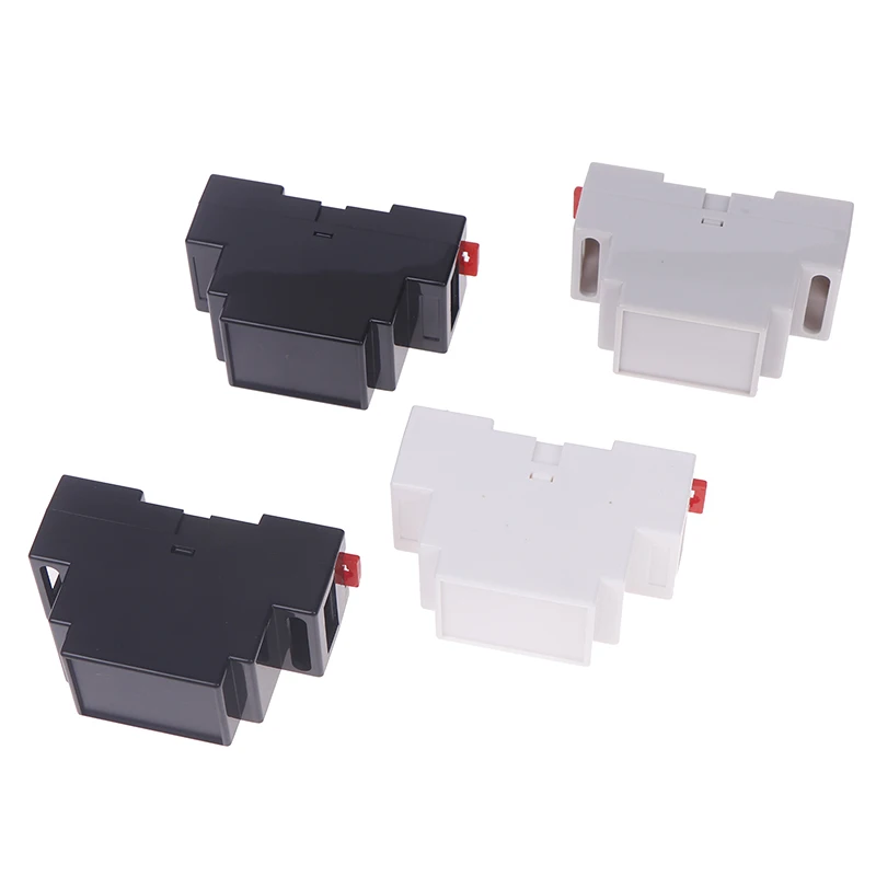 กล่องพลาสติกสำหรับอุปกรณ์อิเล็กทรอนิกส์ 1 ชิ้น กล่องรวมสัญญาณ PLC แบบติดราง DIN 4 สี กล่องใส่อุปกรณ์ติดตั้งบนราง 35 มม. ขนาด 88x37x59 มม.