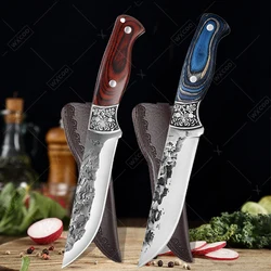 Professional Kitchen Knives Handmade Bone Cleaver Boning Chef Knife Stainless Steel Knife Peeling Fruit Forged Meat Cutting