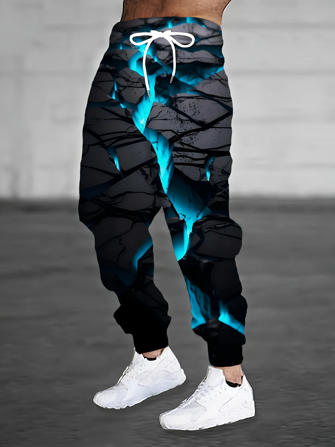2026 Hot Selling Fashion New Men's Outdoor Loose Pants 3D Printed Split 2K Street Style Cool Hip-hop Streetwear Plus Size