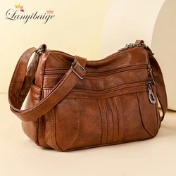 High Quality Solid Color Leather Shoulder Crossbody Bags For Women 2024 Luxury Handbags Women Bag Designer Casual Top Handbags