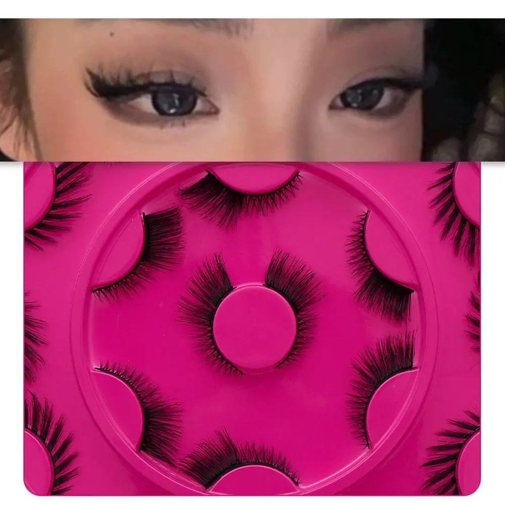 11ペア ふわふわで柔らかいフェイクミンクまつげ 手作り 軽量 キャットアイまつげ ロング 厚め フォックスつけまつげ まつげエクステ