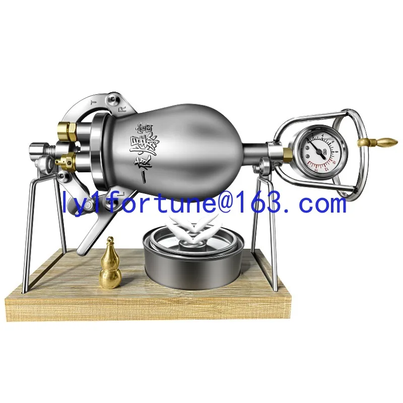 Vintage traditional popcorn machine household small mini machine grain amplifier hand crank 304 food grade