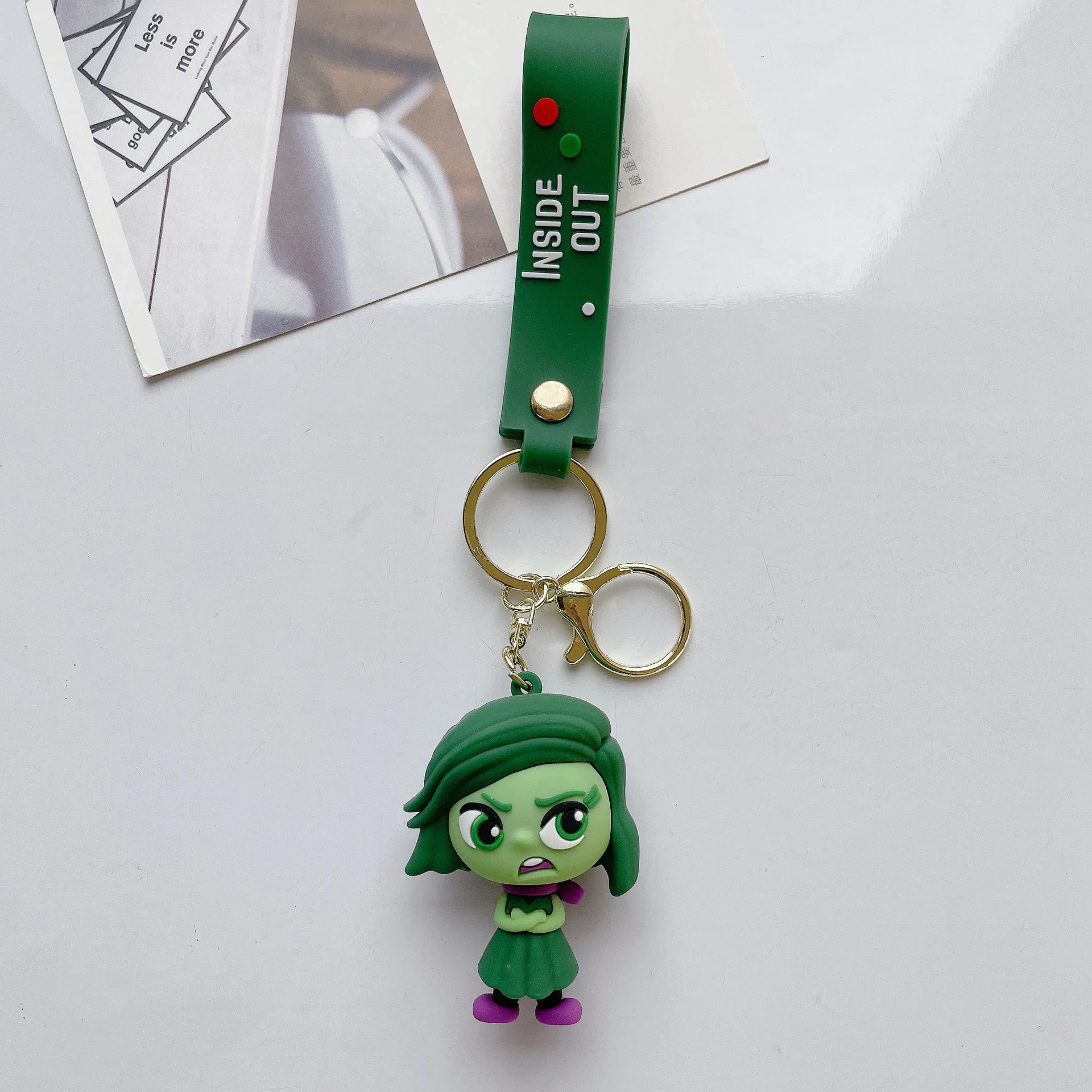 Disney Inside Out Figure Pendant Keychain for Women Men Cartoon Fans Backpack Bag Accessories Gifts for Fans Collection