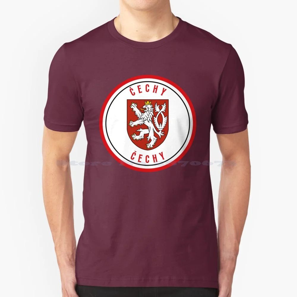 Czech Traditional Region Of Bohemia T Shirt 100% Cotton Tee Roots Eastern Europe Traditional Region ?Echy Medieval Flag ?Eská