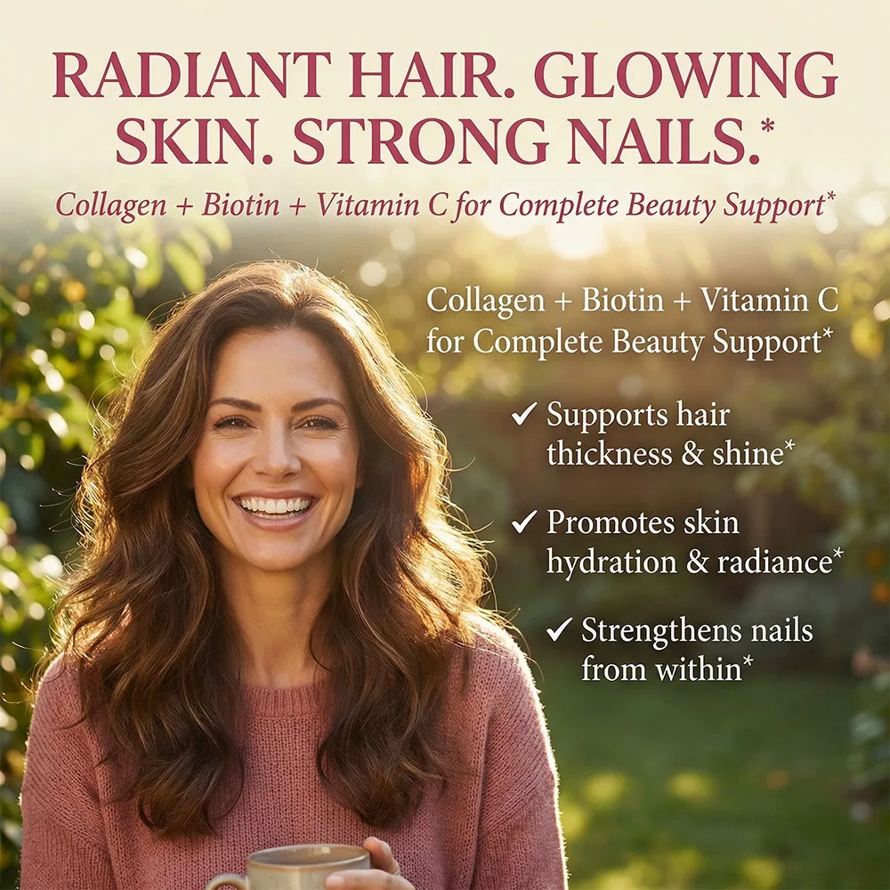 Collagen Gummies with Biotin Vitamin B3 B6 B7 B12 C D for Hair Skin Nails Joint Immune Digestion Women Men Strawberry Flavor view 4