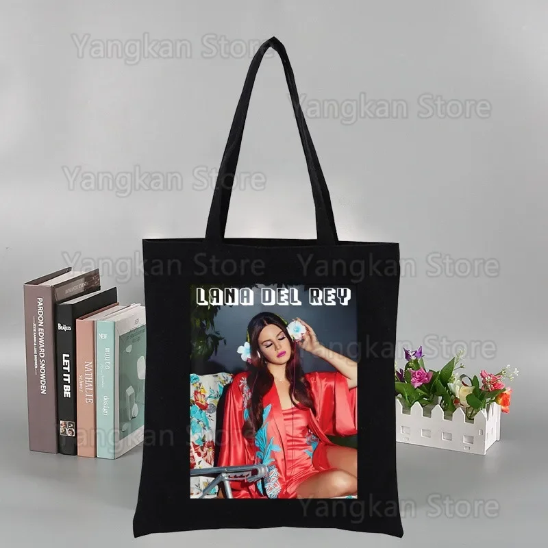 Lana Del Rey Ldr Canvas Bags Shopper Shoulder Bag Women Designer Handbags Shopping Tote Casual Woman Grocery