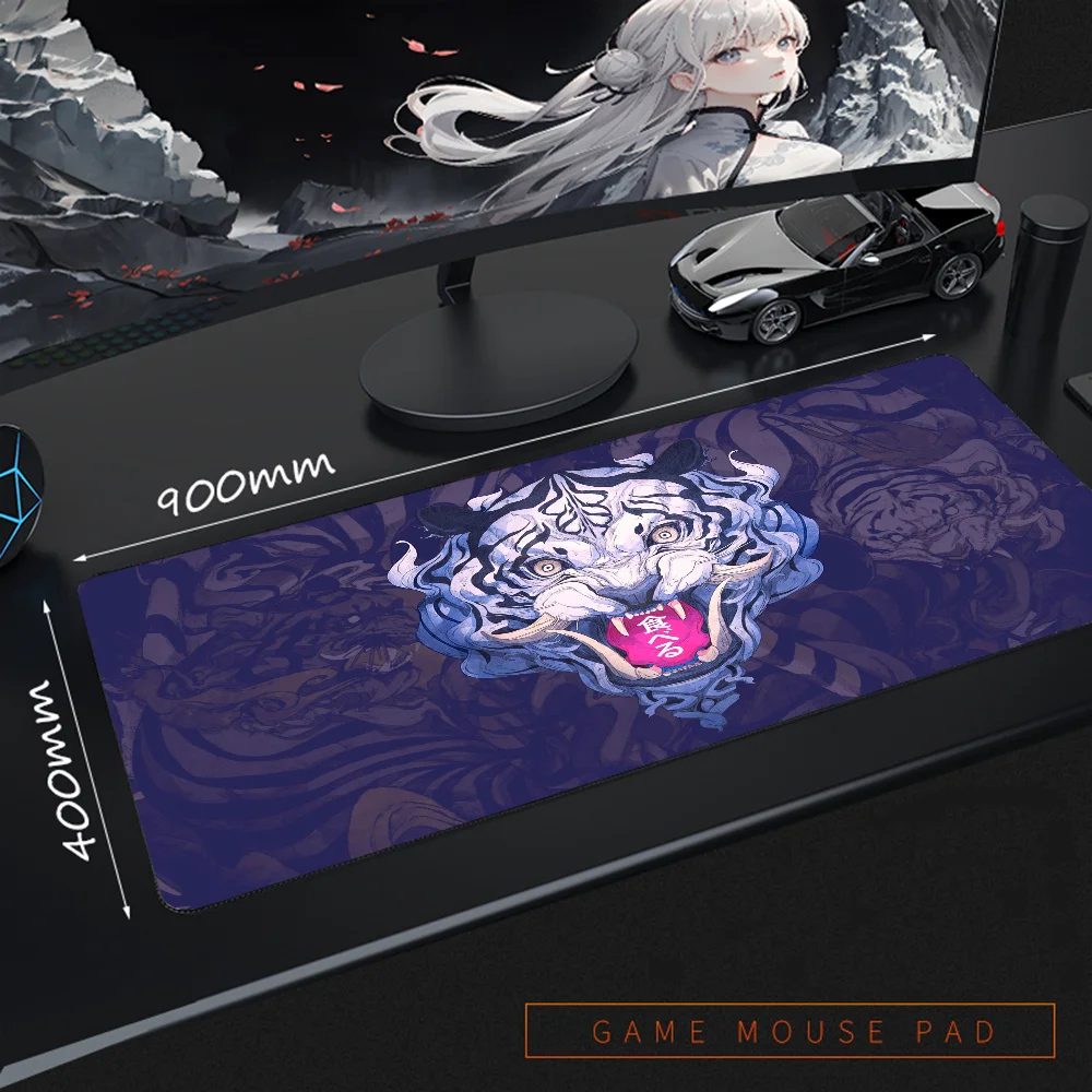 Imagem -06 - Japonês Ghost Warrior Gaming Mouse Pad Tapetes de Mesa Computador Mousepad Company Desk Pad Grande Gamer Mousepad Mouse Mat 120x60cm