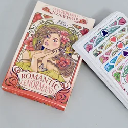 Romantico Lenormand Oracle Motivi floreali dell'Arte Nouveau Style 10,5 * 7,5 cm 37 carte (con 1 carta speciale)