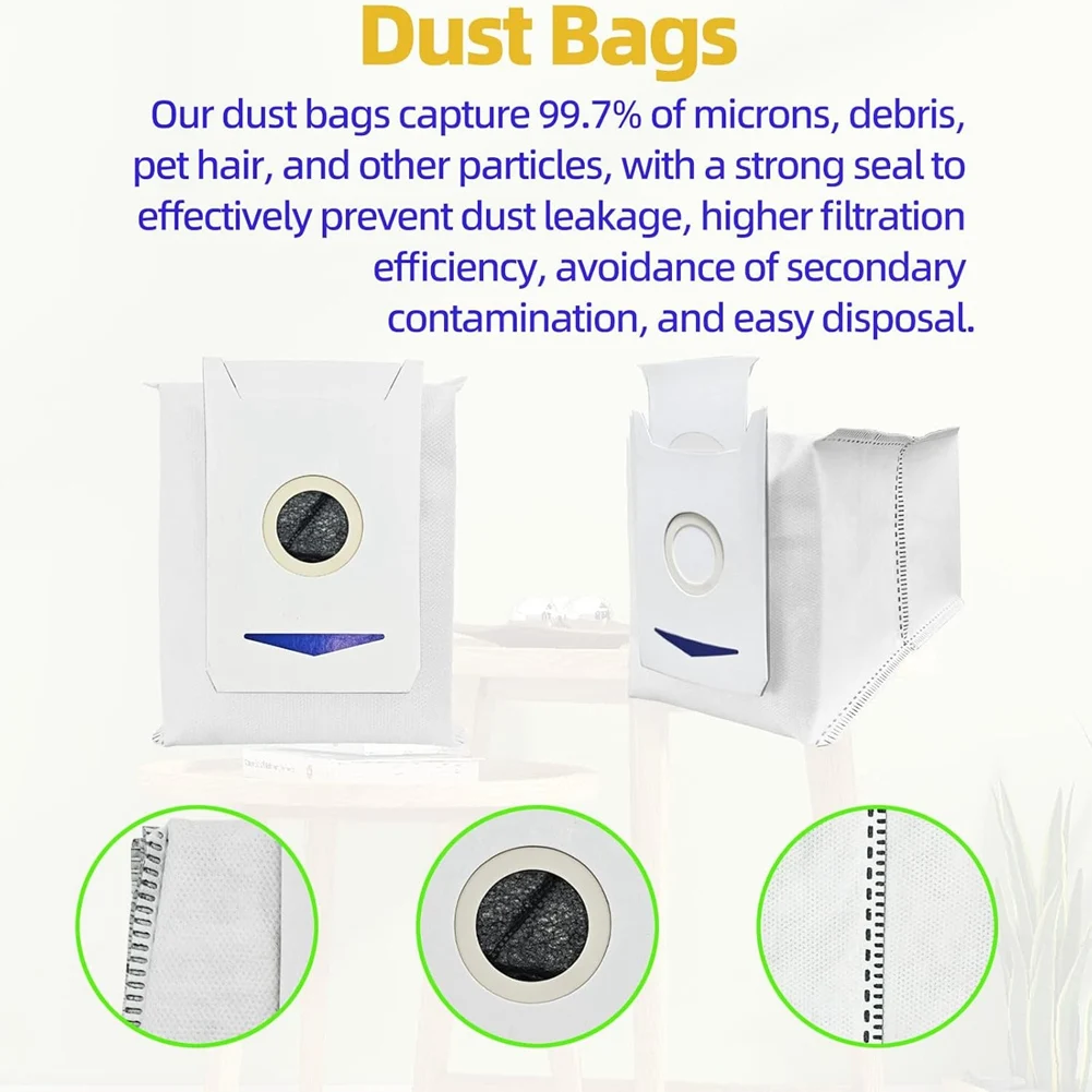 

A83G-Для ECOVACS T30S/T30S COMBO Комплект аксессуаров для робота-пылесоса Основная/боковая щетка, фильтр, тряпка для швабры, мешок для пыли