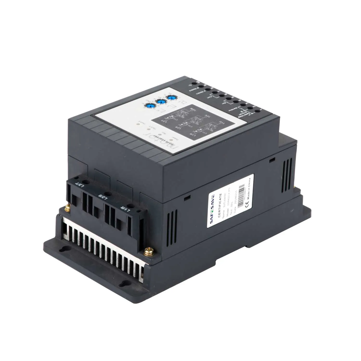 415V SSR Soft Starter Unit with Fan-Assisted Cooling and Automatic Reset Function Cabinet Triple Output