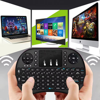 I8 2.4GHz Wireless Keyboard English Mini Keyboard Air Mouse Handheld Keyboard with Touchpad For Android Laptops TV Box Projector