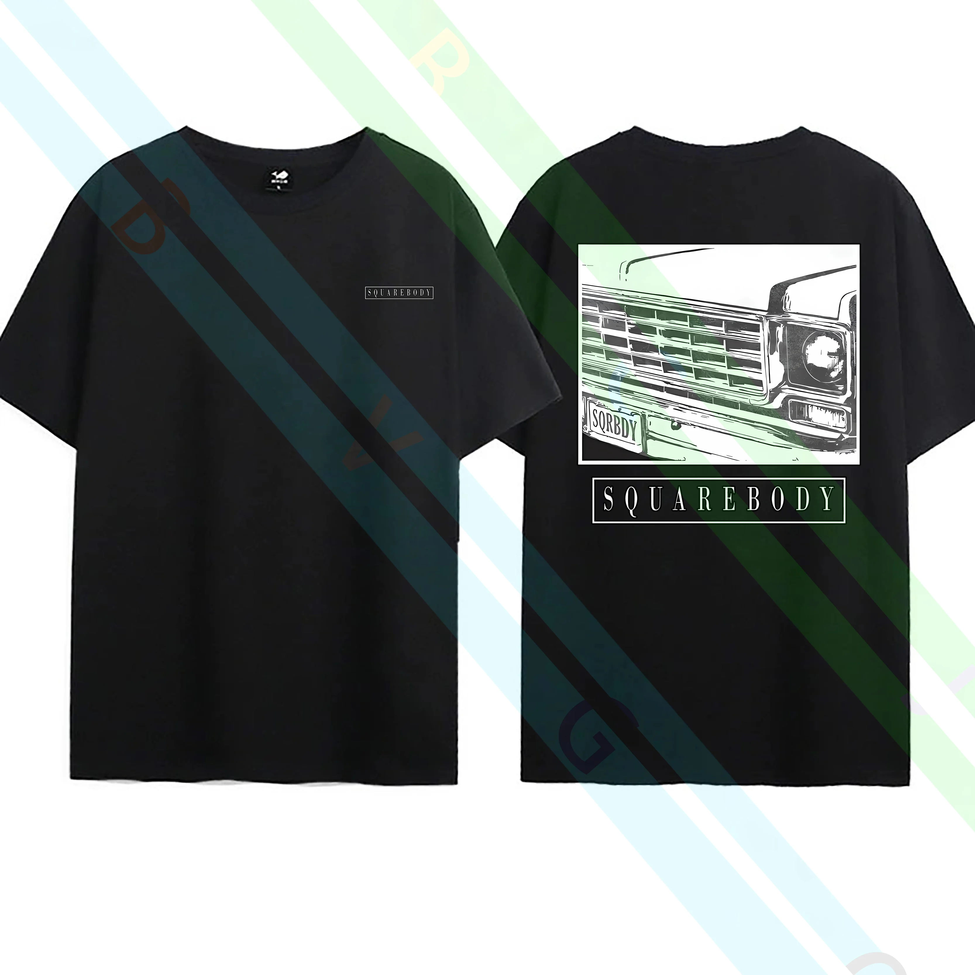 New summer casual T-shirt 100% pure cotton style Square Body Truck T Shirt Mens 70S Squarebody C10 K10 For Car Enthusiasts