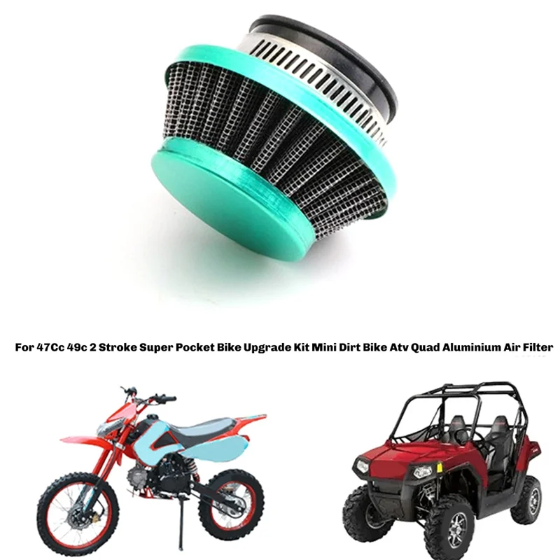 

Carburetor Cleaner 44Mm Air Filter For 47/49Cc Pocket Bike MINI Dirt Bike Motorcycle Green