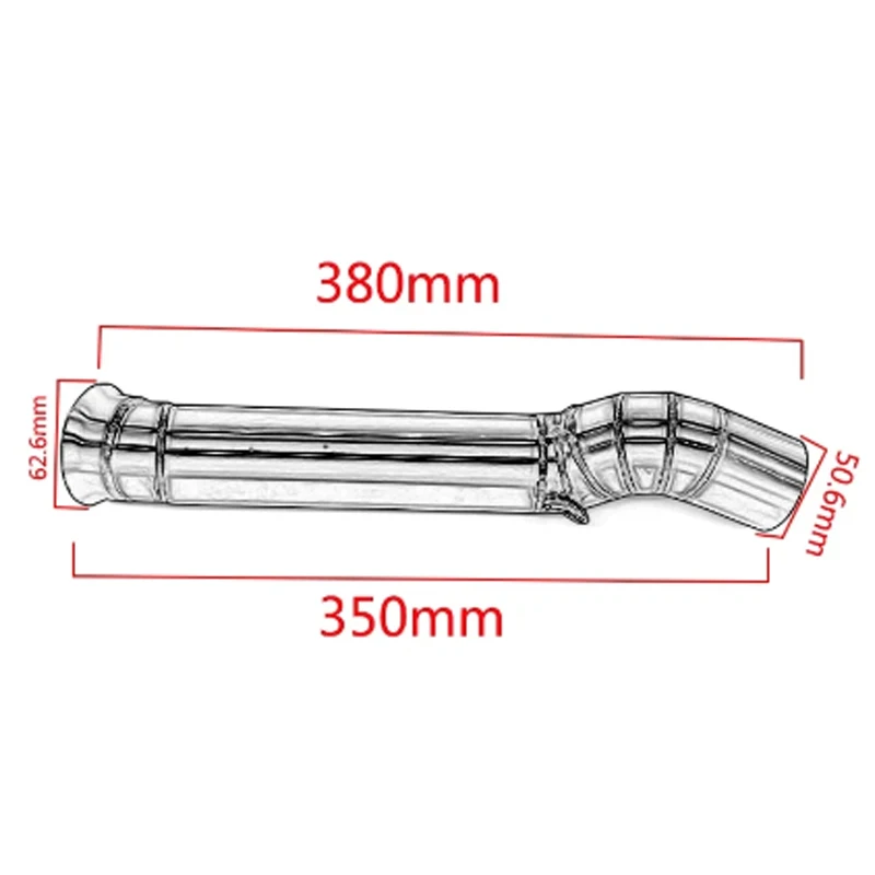 Slip On For CFMOTO 800MT CF 800-5A 2021 2022 Motorcycle Exhaust System Muffler modify Stainless steel Middle Link Pipe Espace