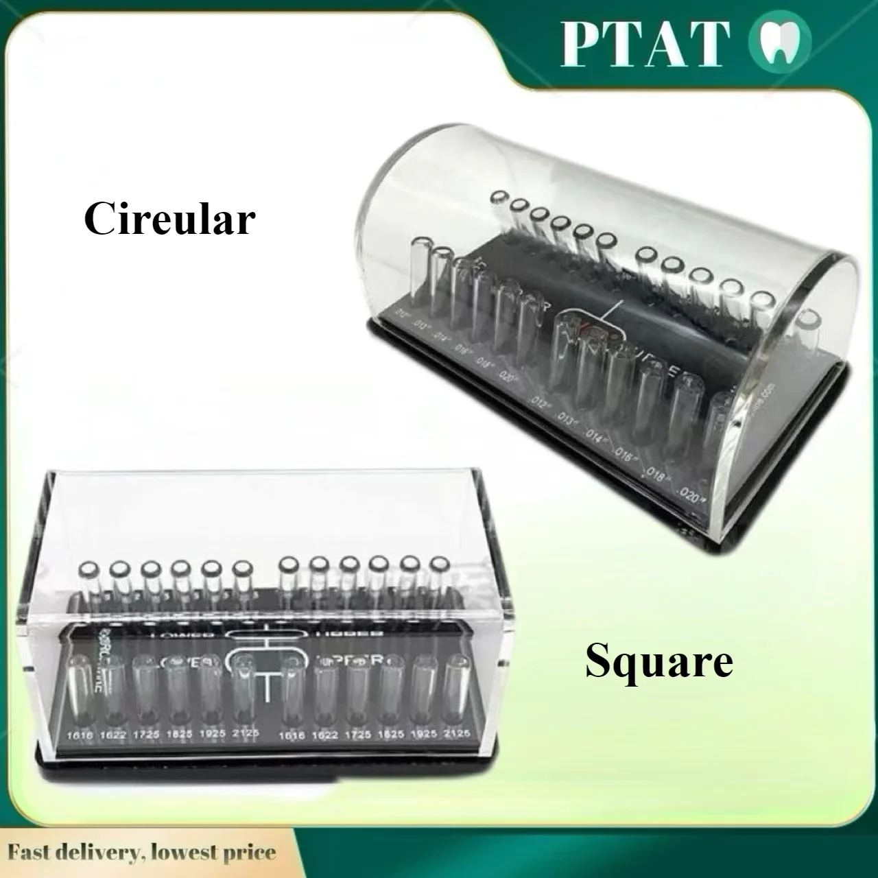 Dental Arch Wires Box Acrylic Organizer Holder Orthodontic Round/Rectangular Archwire Dispenser for Sorting Placing Arch Wires