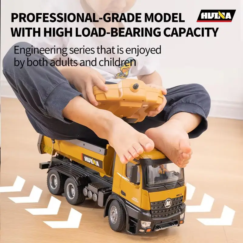 HUINA 1573 Alloy Remote Control Dump Truck 1:14 Simulated Soil