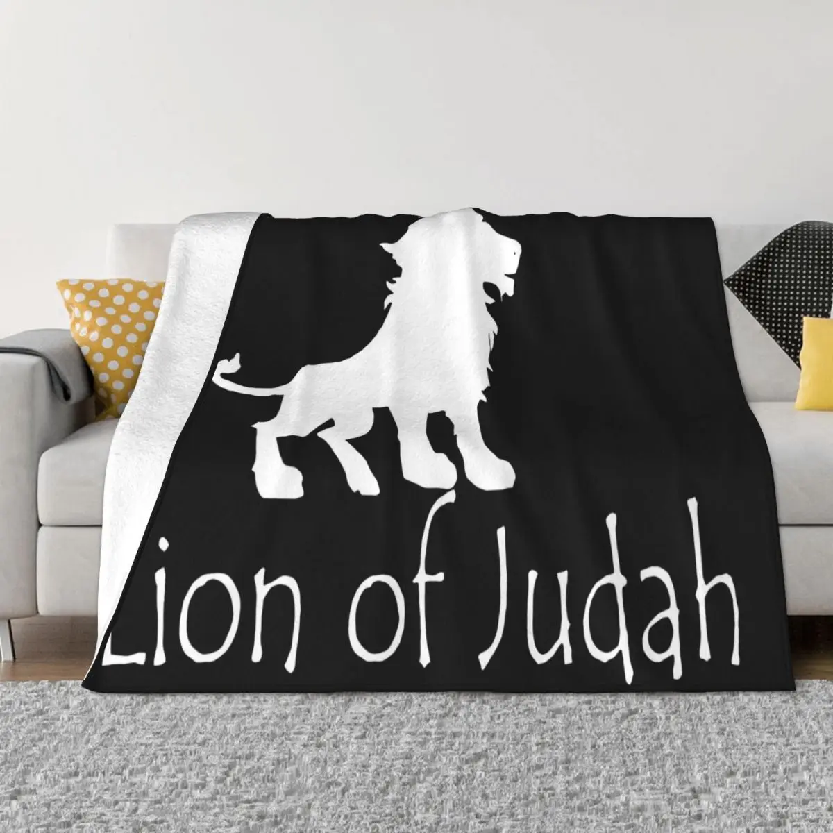 2020 Newest Men's Funny The Lion Of Judah Christian Colors Colour Hot Hot Sell Hip-Hop Throw Blanket