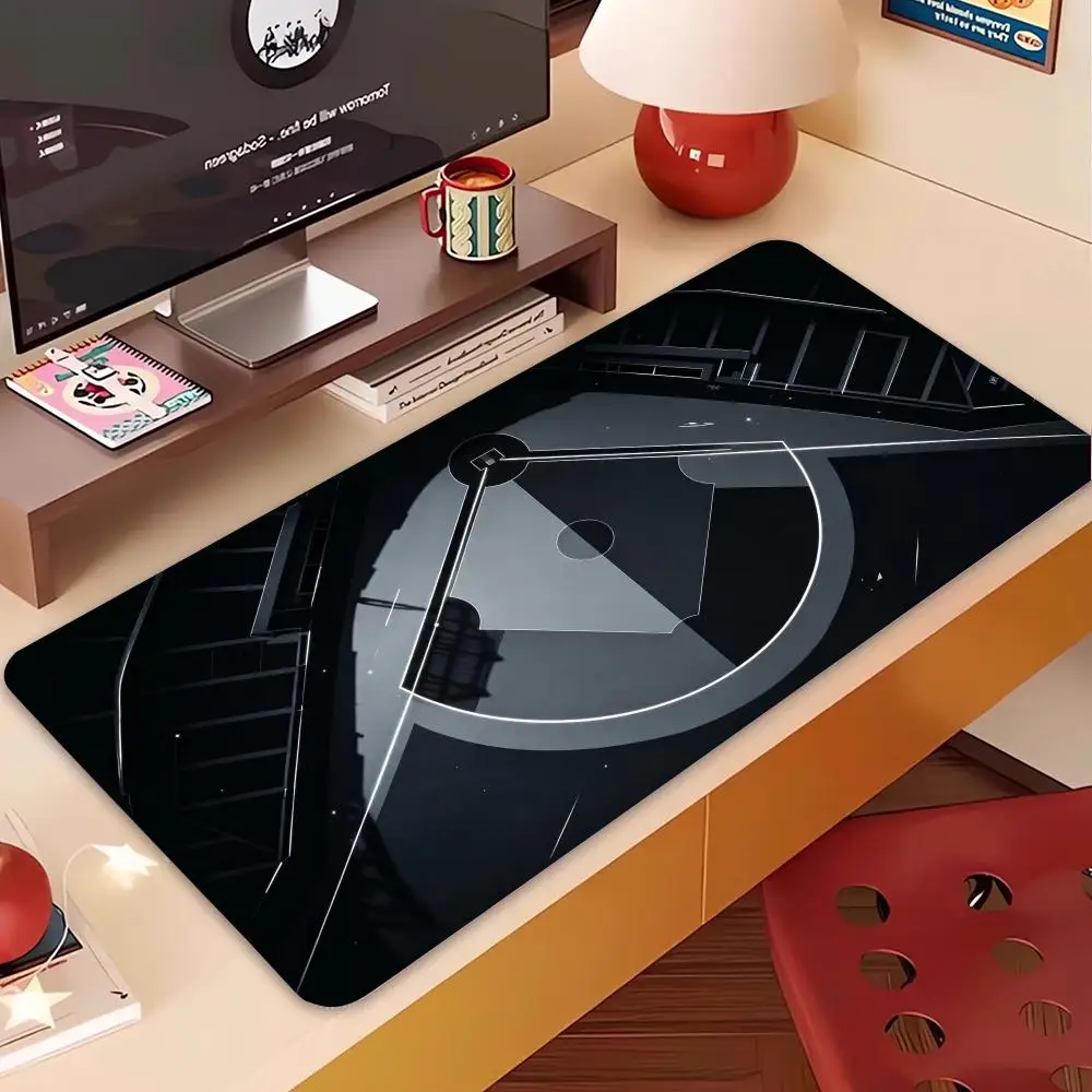 Sci Fi Neon Light Basketball Court Overhead Blueprint Mouse Pads Suit Laptop Games Bedroom Learning Mat