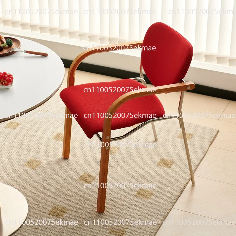Soft bag dining chair Nordic retro home back chair Small apartment leisure armchair B & B chair