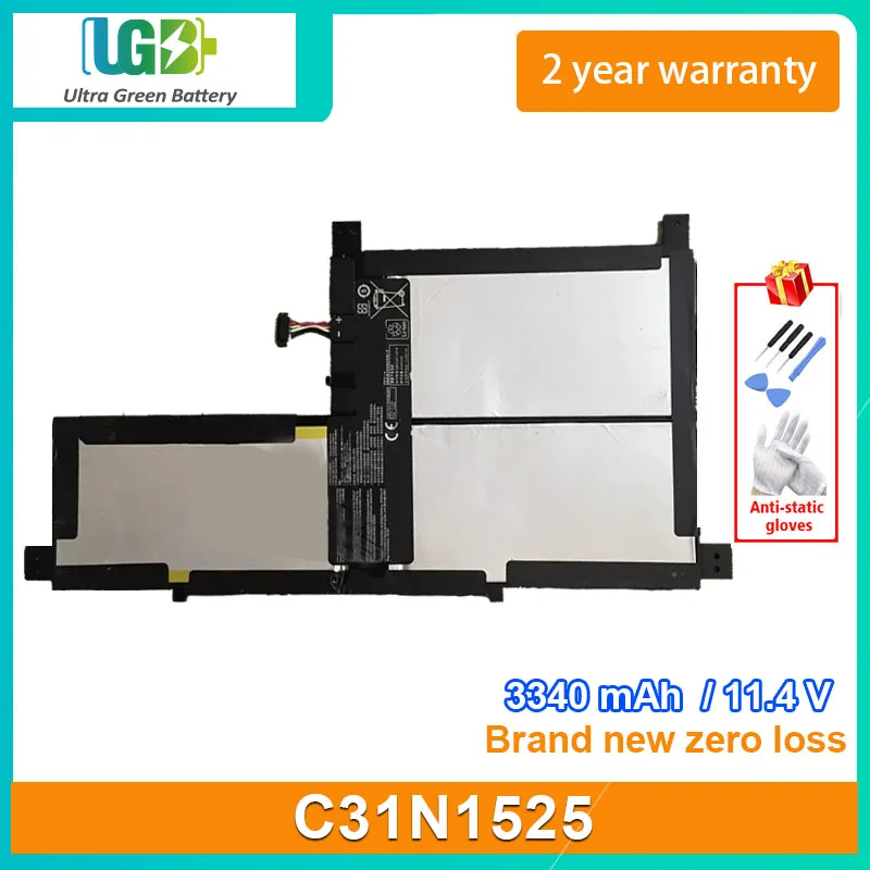 

UGB New C31N1525 Laptop Battery For Asus T302 BATT LG-POLY T302CHI-2C Series 3340mAh 11.4V 39Wh