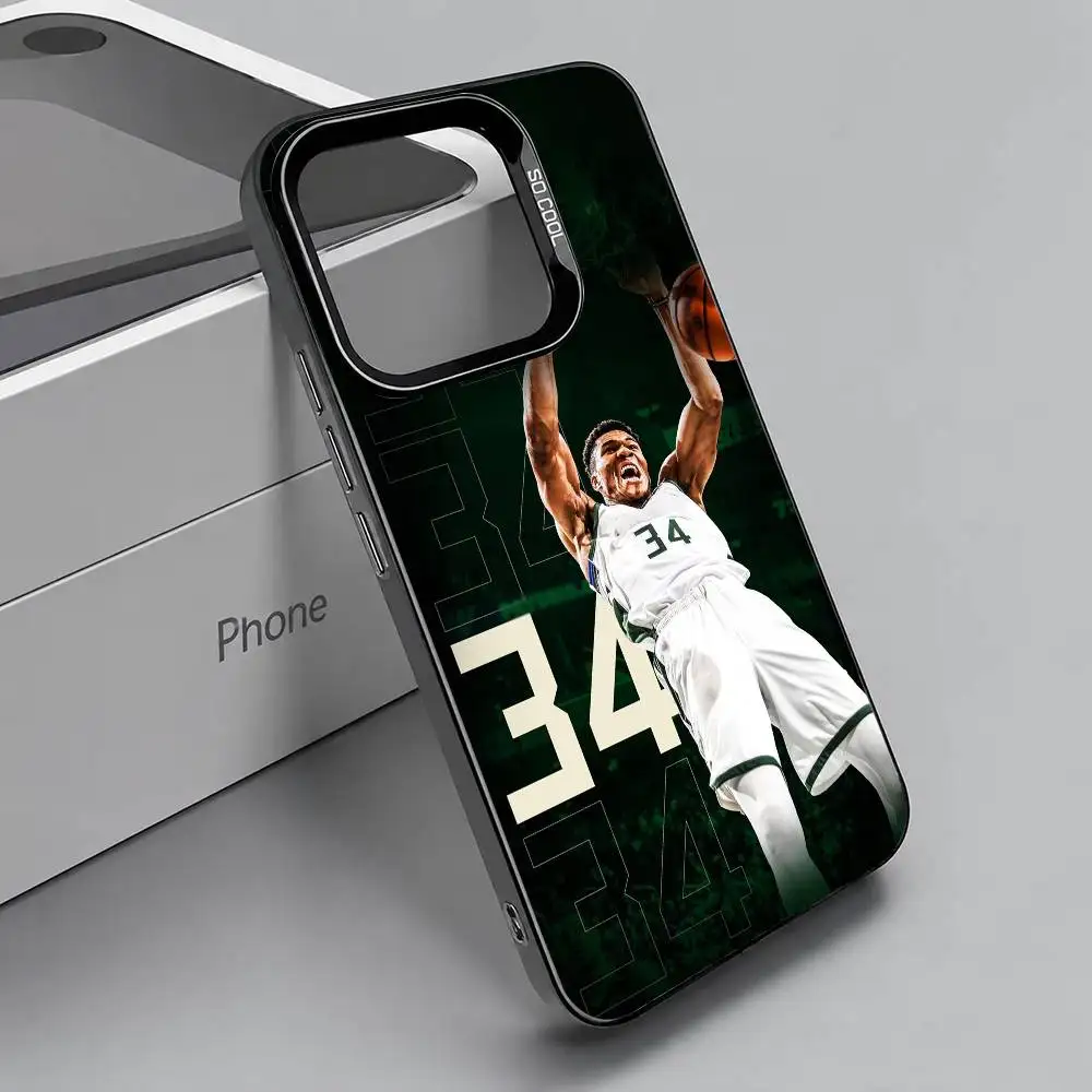 Greek Freak A-Antetokounmpo Silver  Cover For Phone Case For iPhone 17,16,15,14,13,12,11 Plus,Pro Max,XS