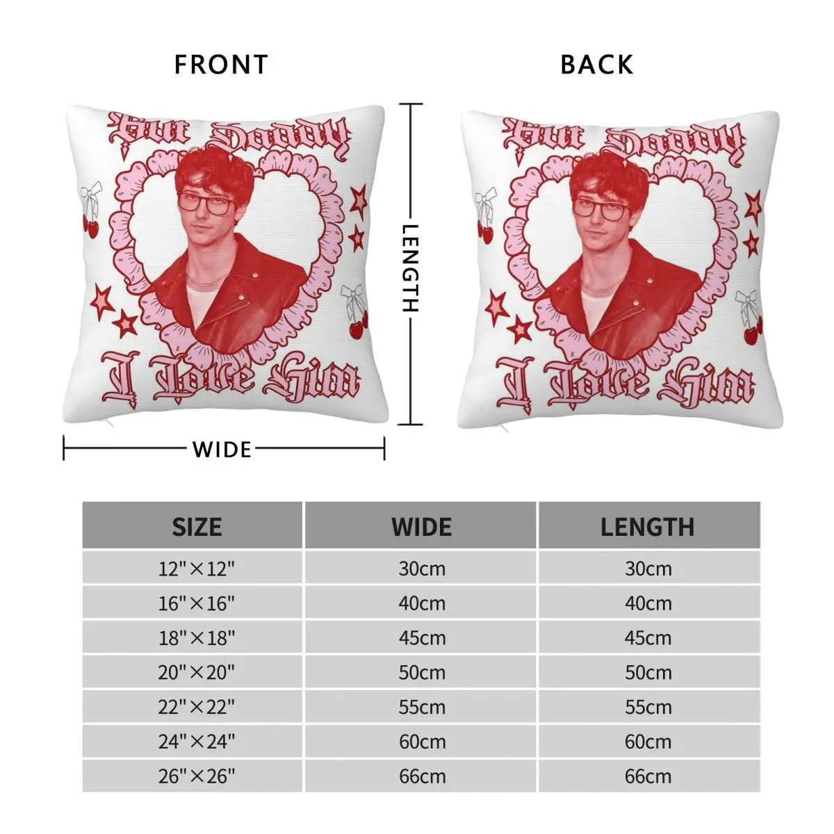 Daddy I Love Milo Manheim Pillowcase Polyester Linen Velvet Creative Zip Decorative Sofa Cushion Cover Wholesale