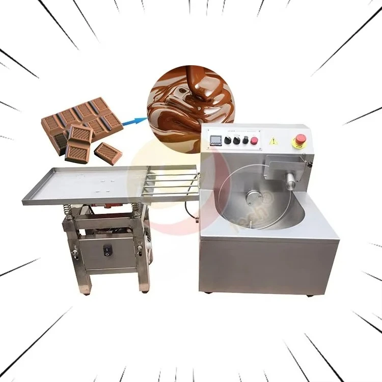 

Multi Function Cheap Small Fully Automatic 8kg Dosing Melt Table Top Chocolate Temper Machine For Sale
