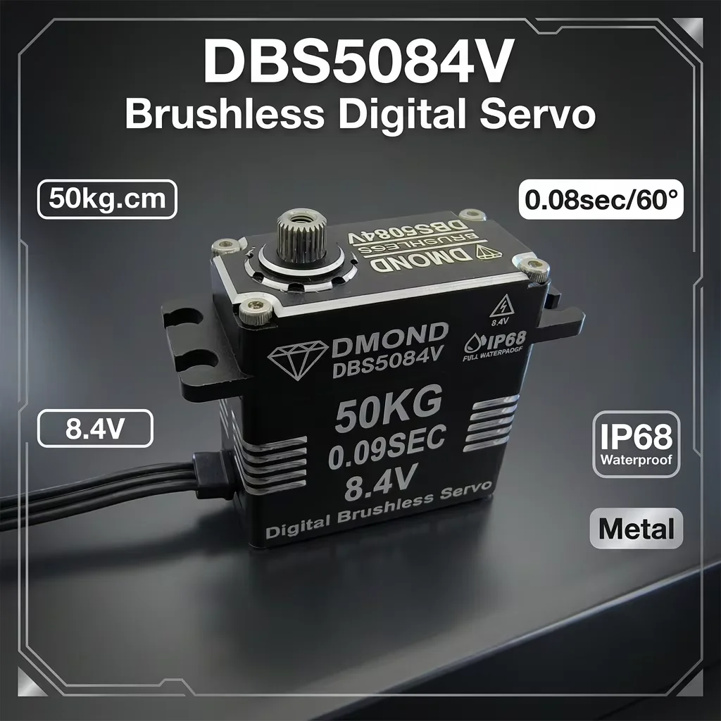 DMOND DBS6084V 60KG DBS5084V 50KG DBS3884V 38KG Brushless 8.4V IP68 Waterproof Servo for 1/8 1/10 RC Car Crawler Buggy Truck