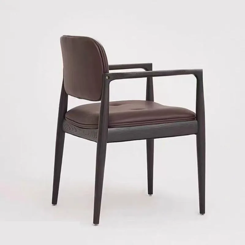 كرسي بذراعين إيطالي عتيق بسيط يستخدم من الخشب الصلب كرسي مسند ظهر بسيط مريح وأثاث مطعم متين #5