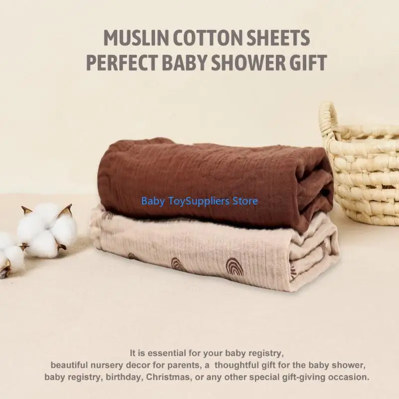 R1WF Pack of 2pcs Baby Fitted Bassinet Sheet Newborns Changing Pad Cover Comfortable