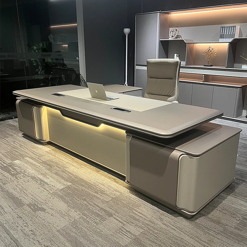 

New fashion paint boss table president table office furniture chairperson desk boss office table