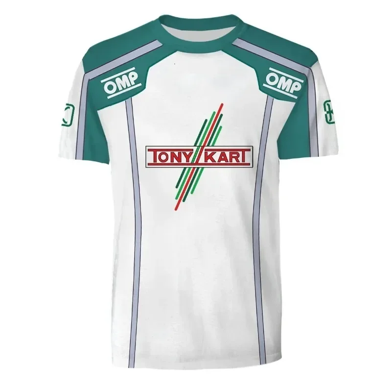 Tony Kart Racing Jersey Kart Fans Jersey deportes al aire libre Camiseta de manga corta hombres mujeres camisetas de gran tamaño verano camiseta de secado rápido