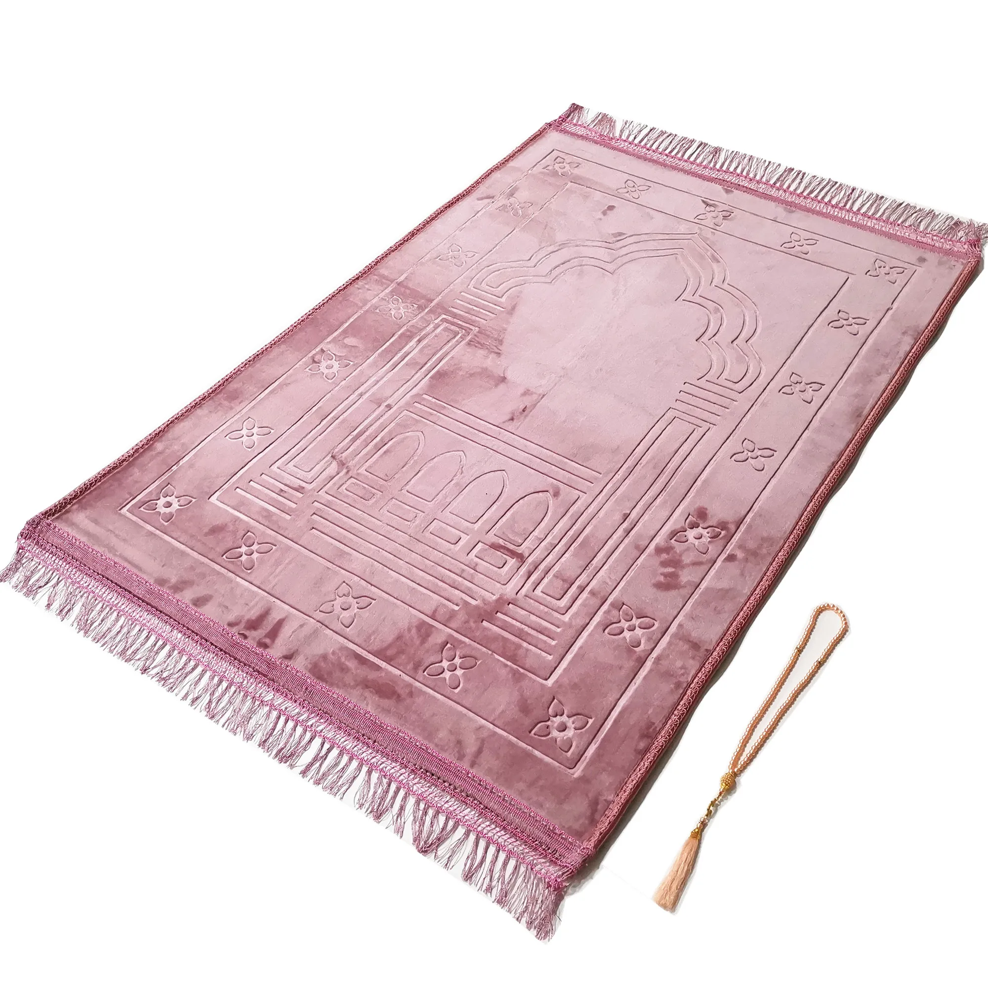 Thick Large Padded Sajadah for Muslim Soft Luxury and Great Prayer Mat for Knees and Forehead