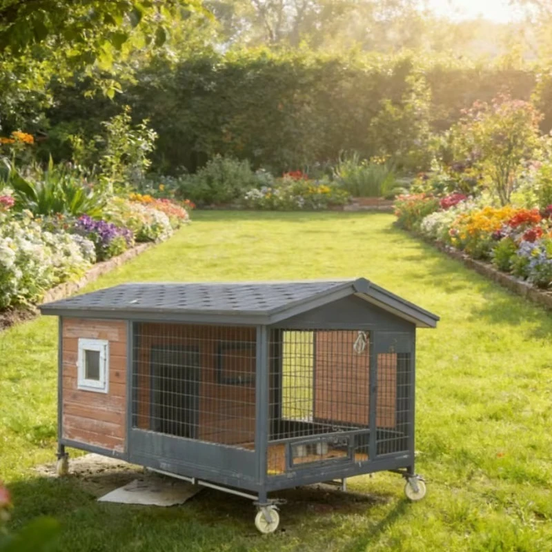 Collapsible Waterproof Stainless Steel Wood Pet House Small Animals