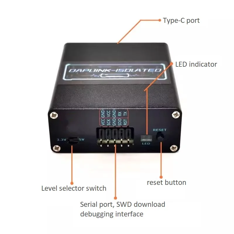 DAP-LINK High Voltage Isolated Debugger Downloader CMSIS-DAP Serial SWD Converter