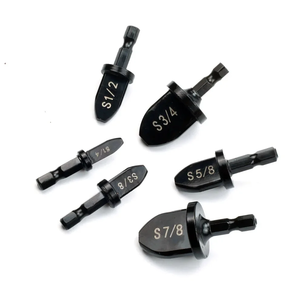 5/6pc Hex Shank Imperial Tube Pipe Expander Support for Air Conditioner Conditioning Swaging Rotary Tool Set7/8 3/4 5/8 1/2 1/4\