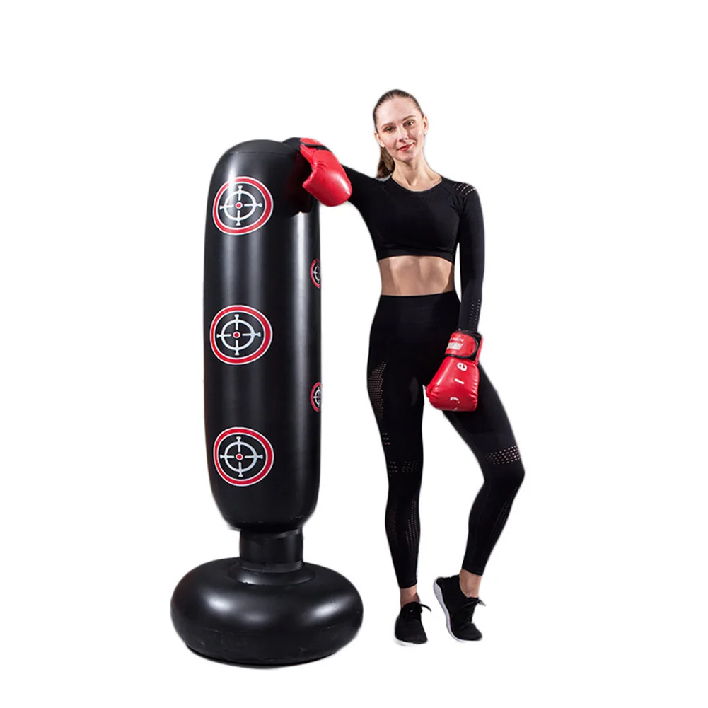 1.2/1.6M Inflatable Boxing Punching Bag for Adult Children Boxing Equipment Sandbag BoxingTraining Column Target Stress Relief