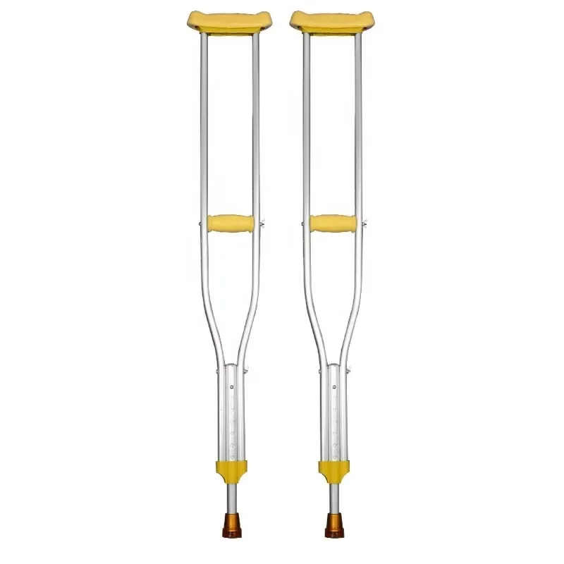 High quality adjustable height armpit aluminum alloy adult crutches can be customized