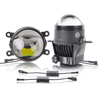 Universal 3.0 Bi-led Fog Lights HD lens White light yellow light 12V Car LED fog Lamps Projector lens waterproof IP68